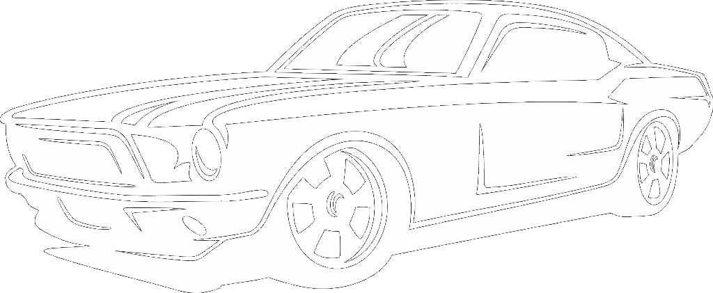 Classic muscle car illustration